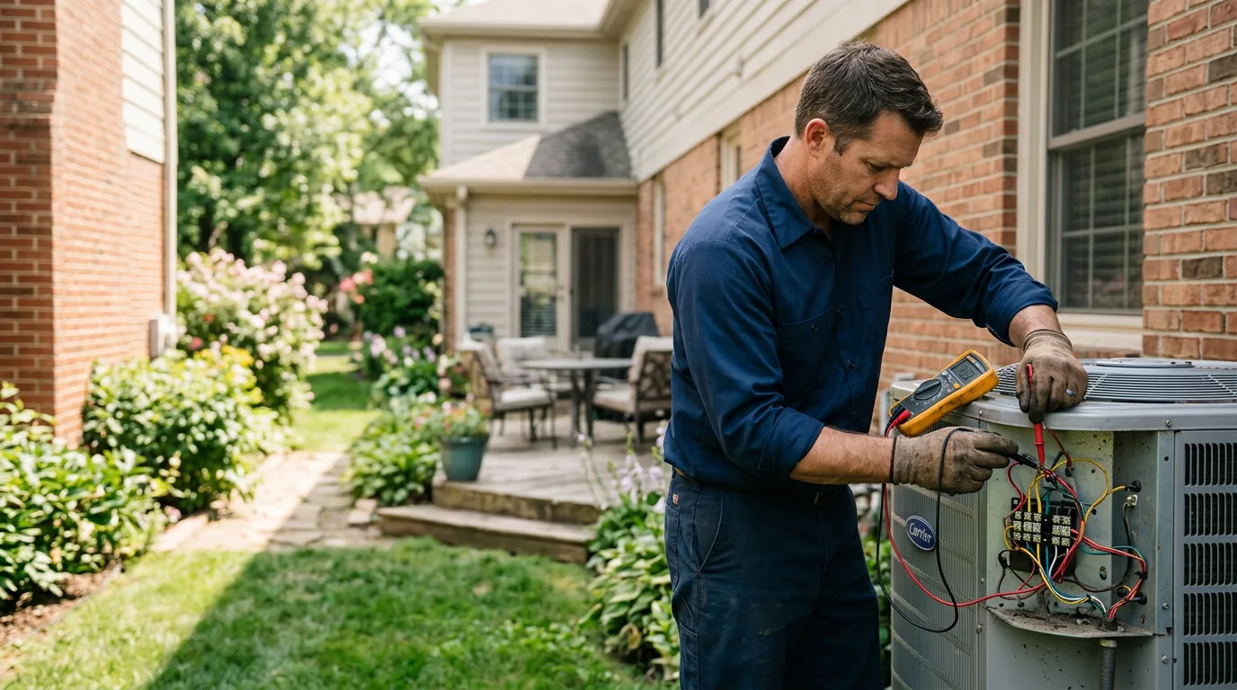 HVAC technician working near Perry, MI